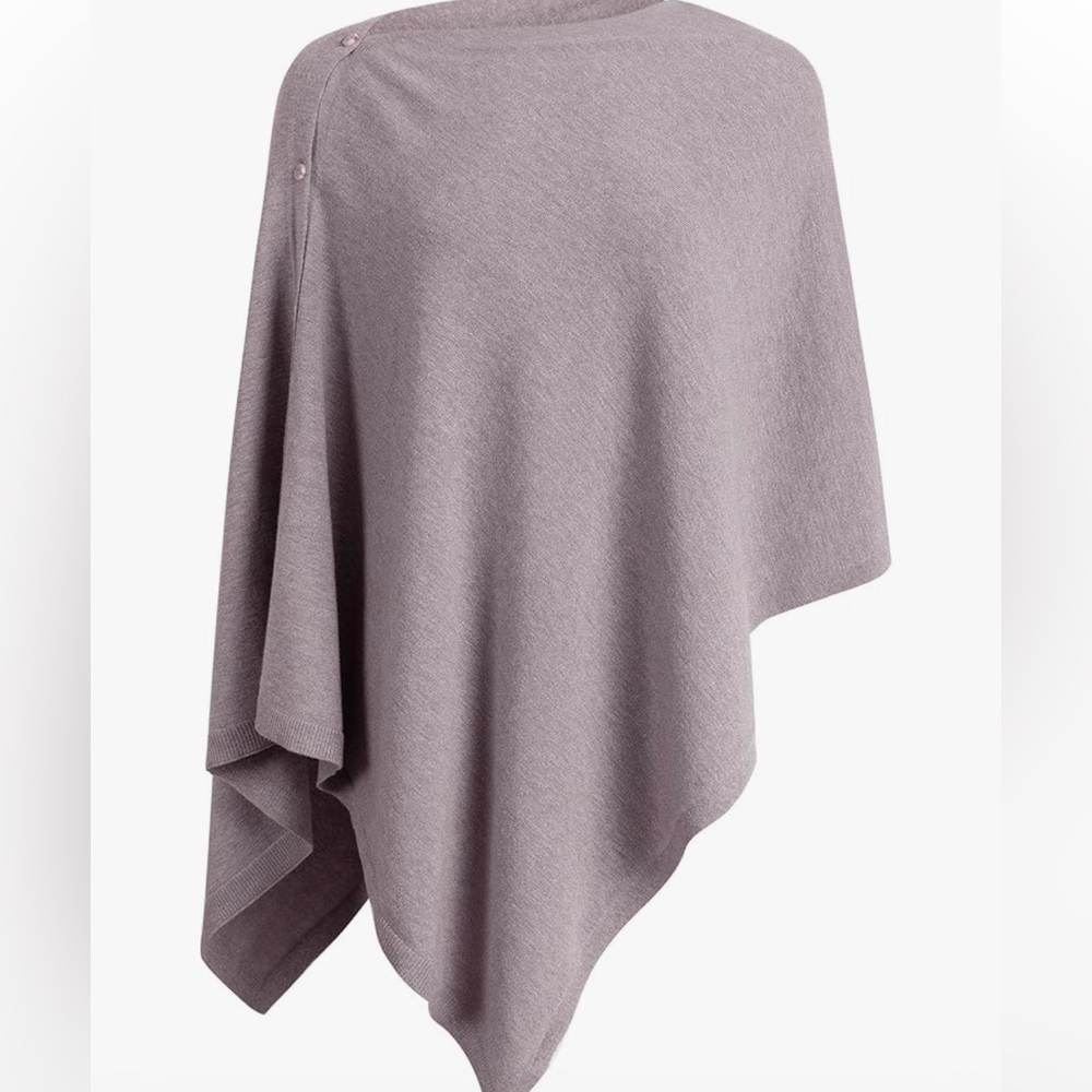 NEW Puli Women's Gray Poncho Sweater Wrap